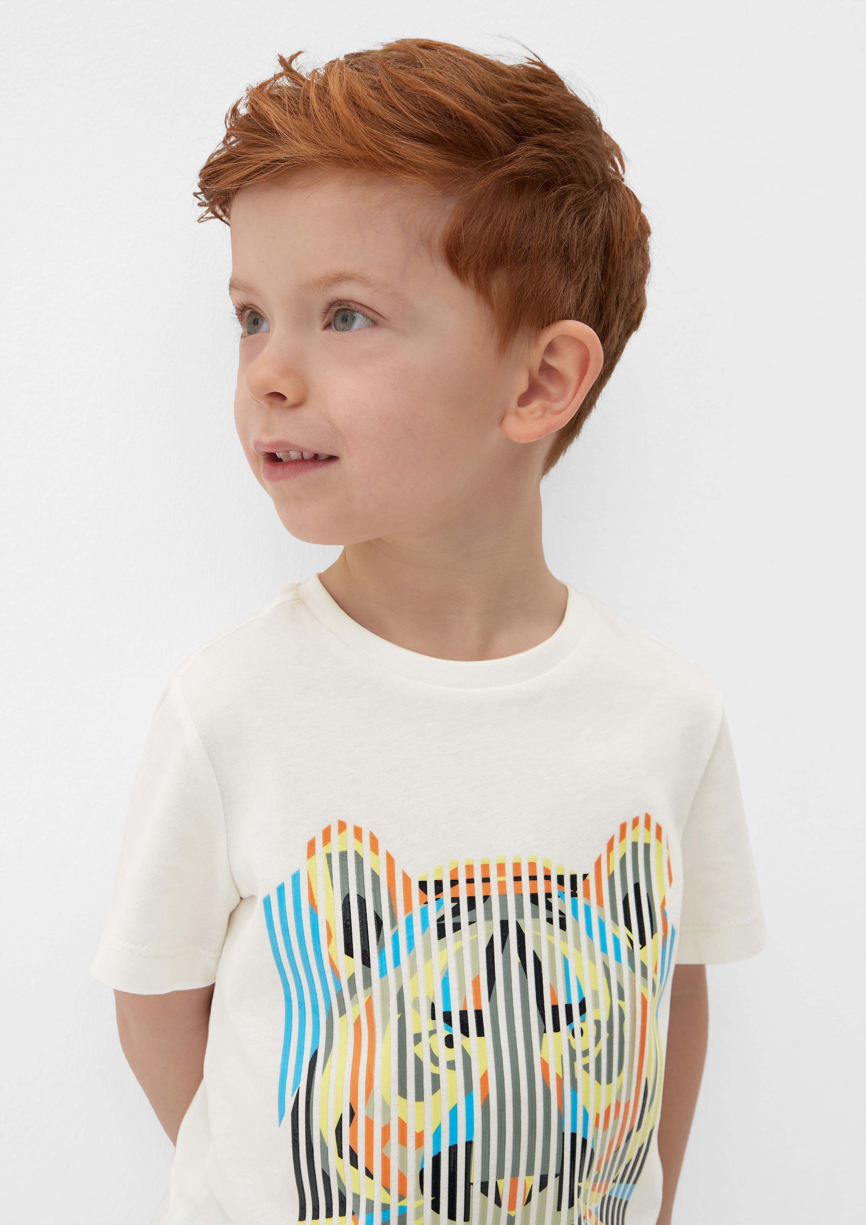 T-Shirt mit gummiertem Print  2127489-0210