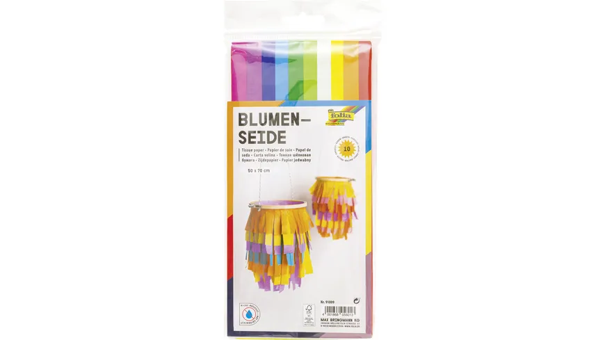 folia Blumenseide farblich sortiert  50 x 70cm 3.5 m²