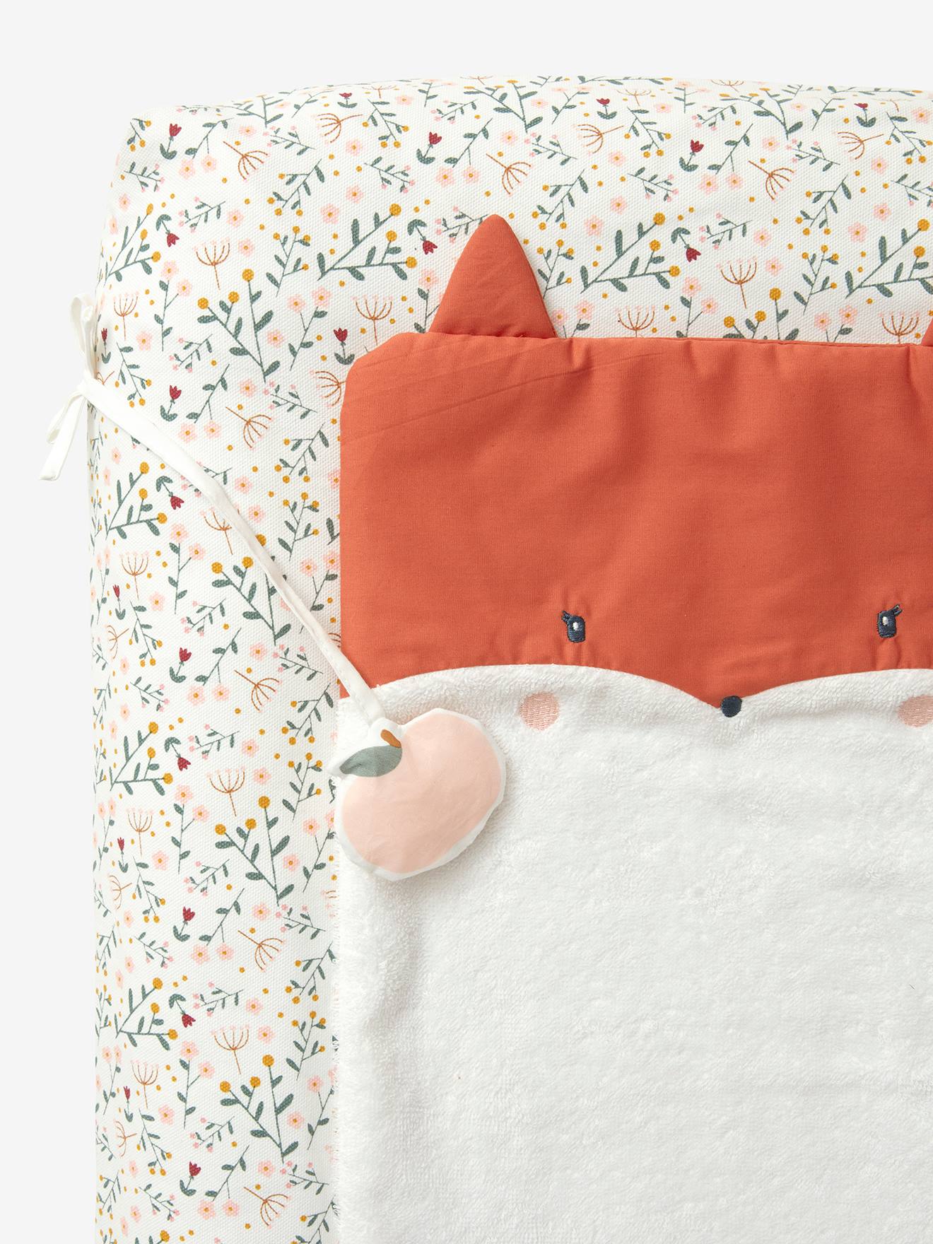 Vertbaudet Baby Wickelauflage-Set BLUMENZAUBER, personalisierbar - mehrfarbig