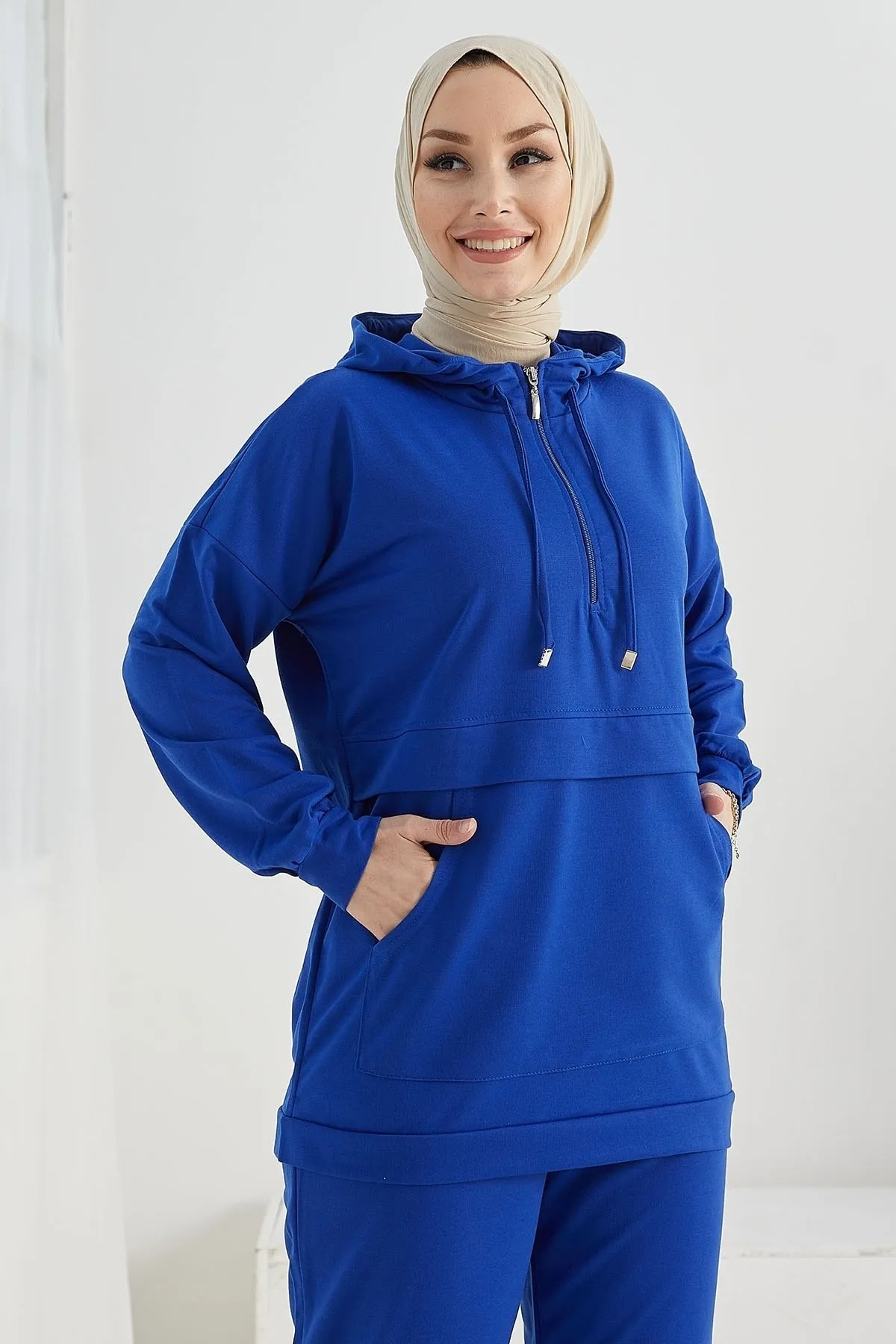 InStyle  Arves Doppelanzug mit Reißverschluss und Kapuze – Saksblau