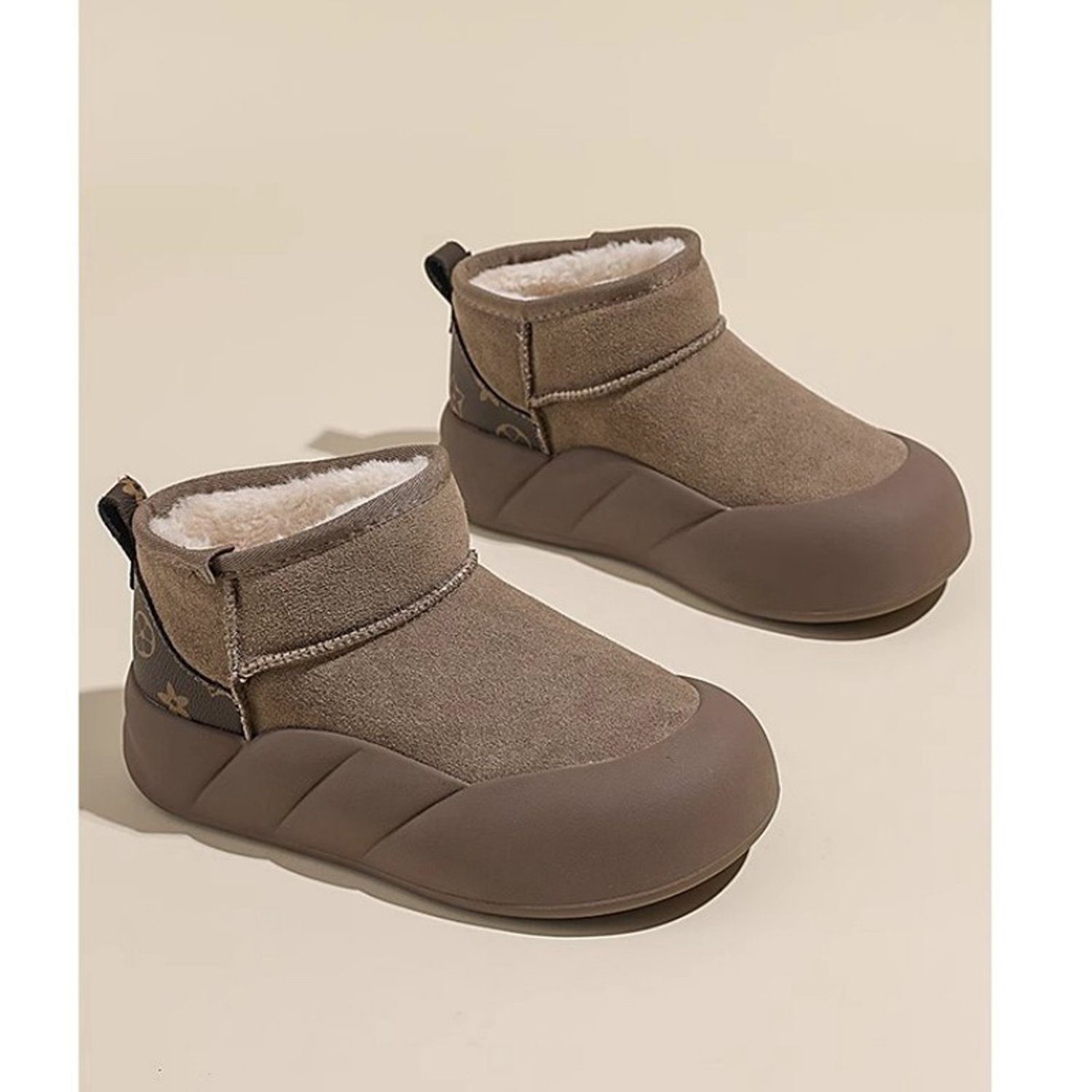 aikidio Hufglocken Schneestiefel mit dicker Sohle, rutschfeste, warme Baumwollschuhe