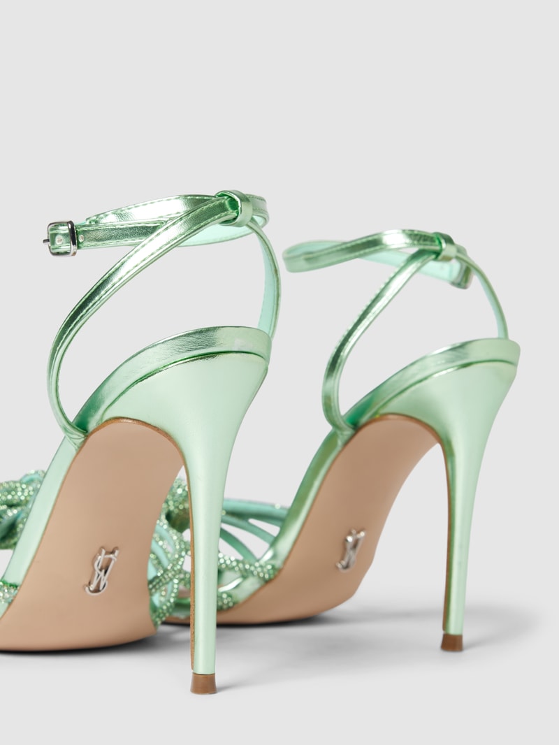 Sandalette mit Pfennigabsatz Modell 'BEDAZZLE' in hellgrün