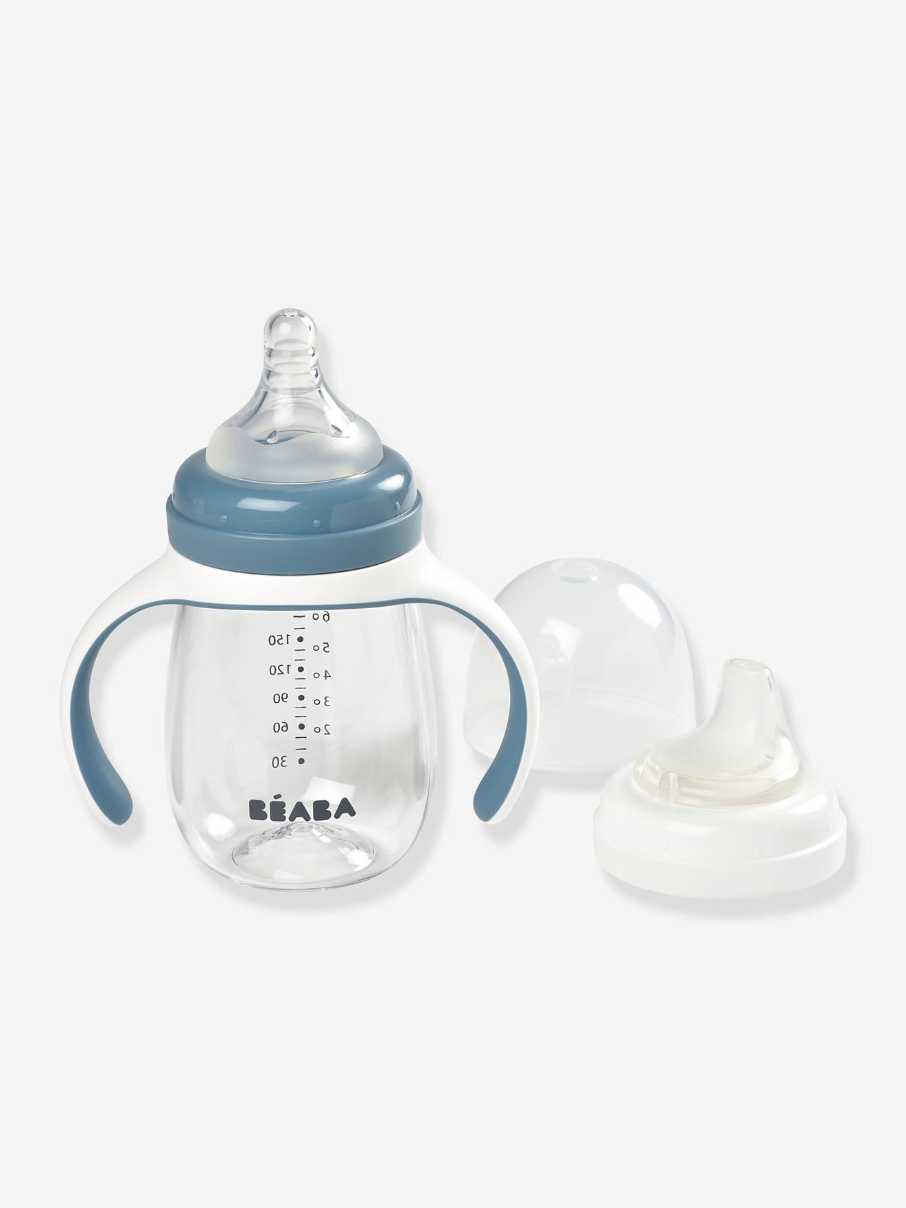 Beaba 2-in-1 Baby Trinklernbecher BEABA, 210 ml - blau