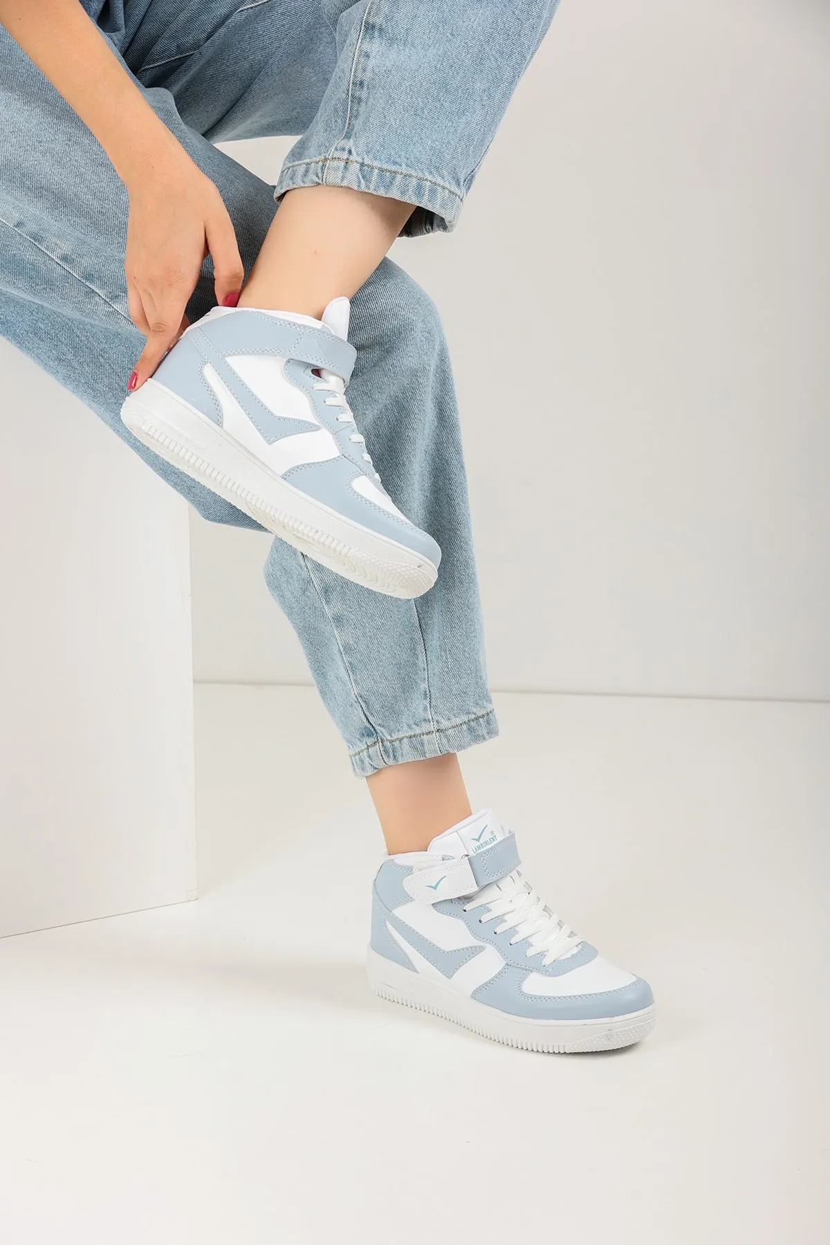 en7  Blau-weiße Unisex-Sneakers 2185