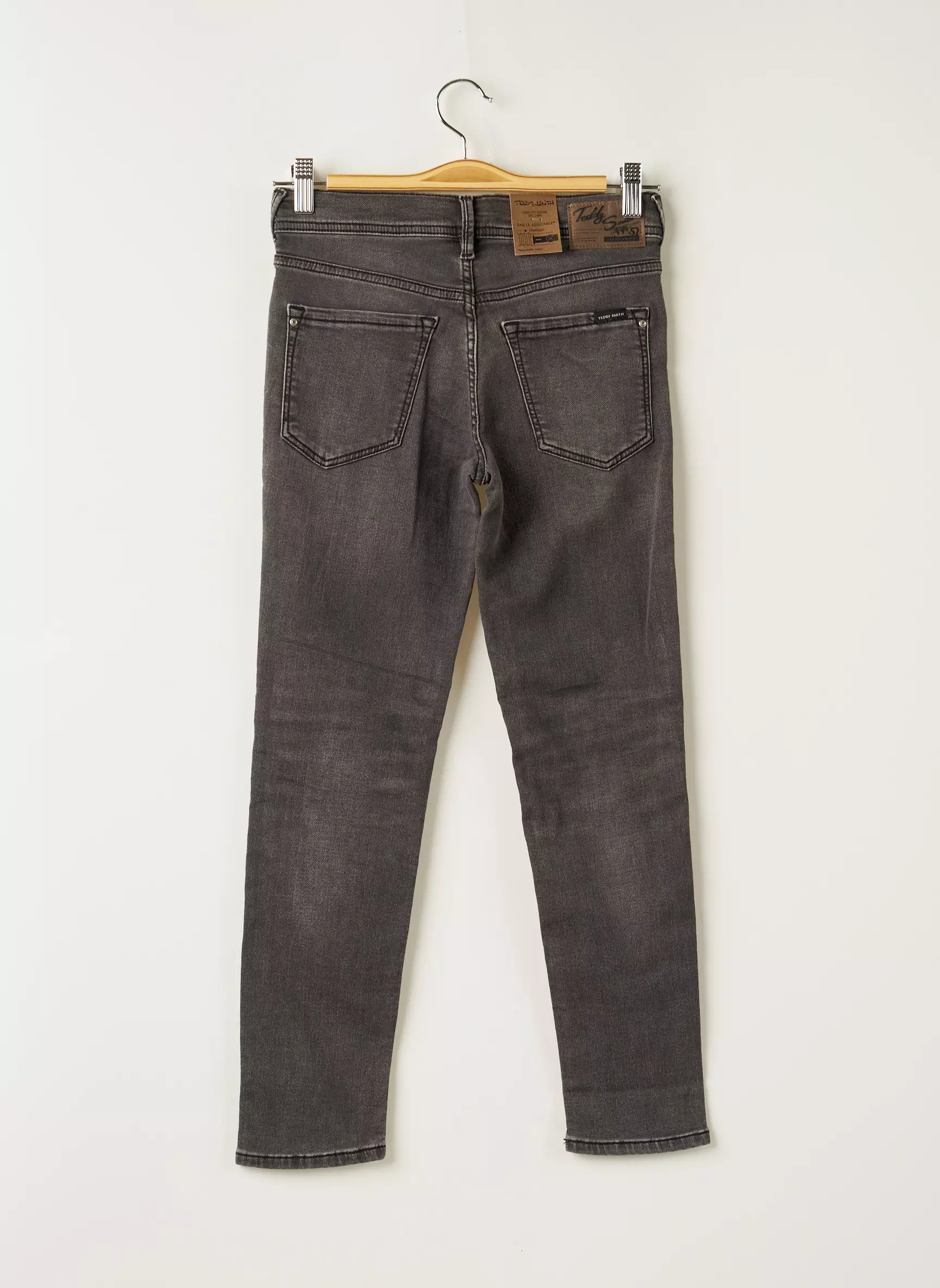 Teddy Smith Jeans Coupe Slim Garcon couleur gris