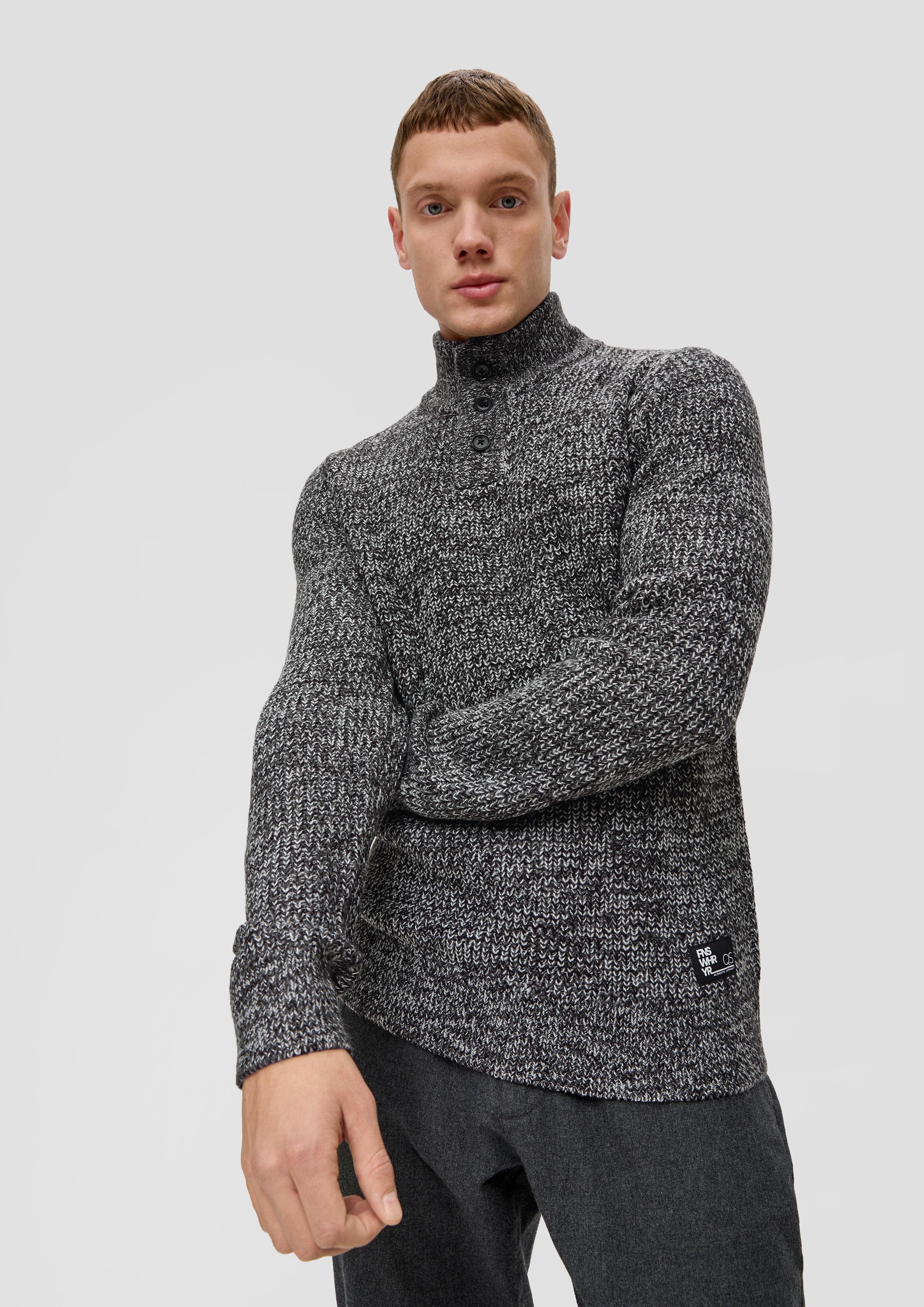 Strickpullover mit Knopfleiste  2134609-99W0