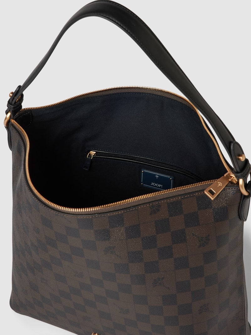 Shopper mit Allover-Muster in dunkelbraun