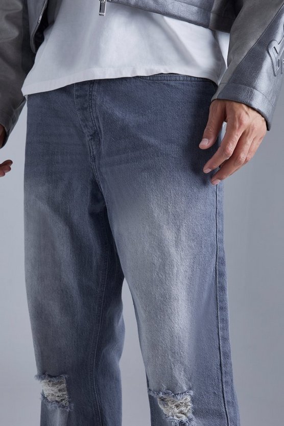 Tall lockere Jeans mit Reißverschluss-Saum