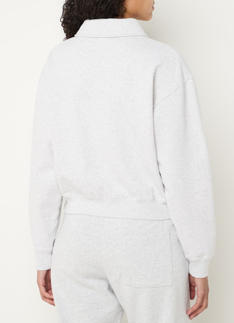 Sporty & Rich Sweater with logo and polo collar
