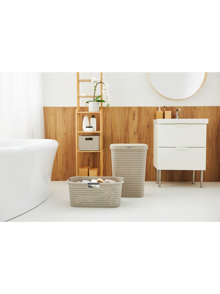 Rotho Country Wäscheset 2tlg. 55l, 40l, Kunststoff (PP) BPA-frei in Cappuccino günstig kaufen onesize
