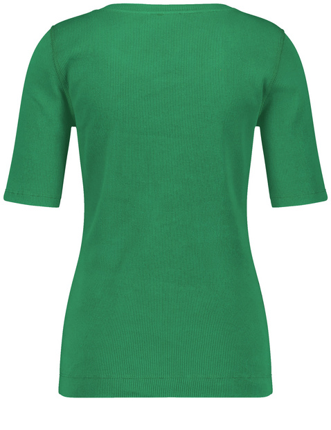 T-Shirt mit Rippstruktur