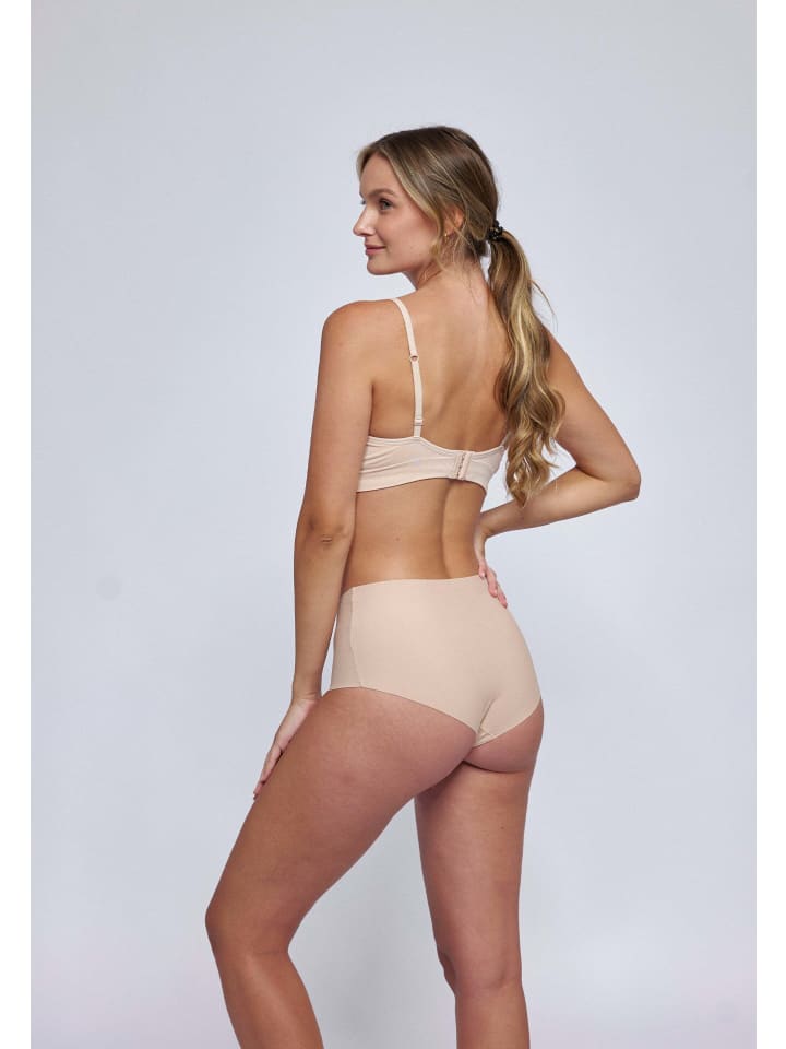 SNOCKS High Waist Hipster aus Mikrofaser 3 Stück in Hellbeige günstig kaufen