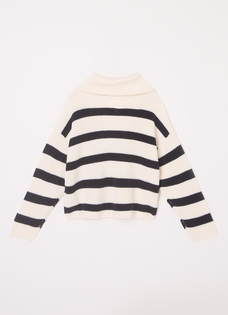 Suéter Tommy Hilfiger de tricô grosso com meio zíper