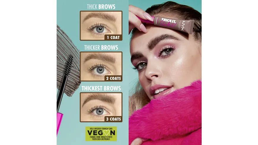 NYX PROFESSIONAL MAKEUP Brow Mascara Thick it Stick it! 7 ml 06 - Brunette