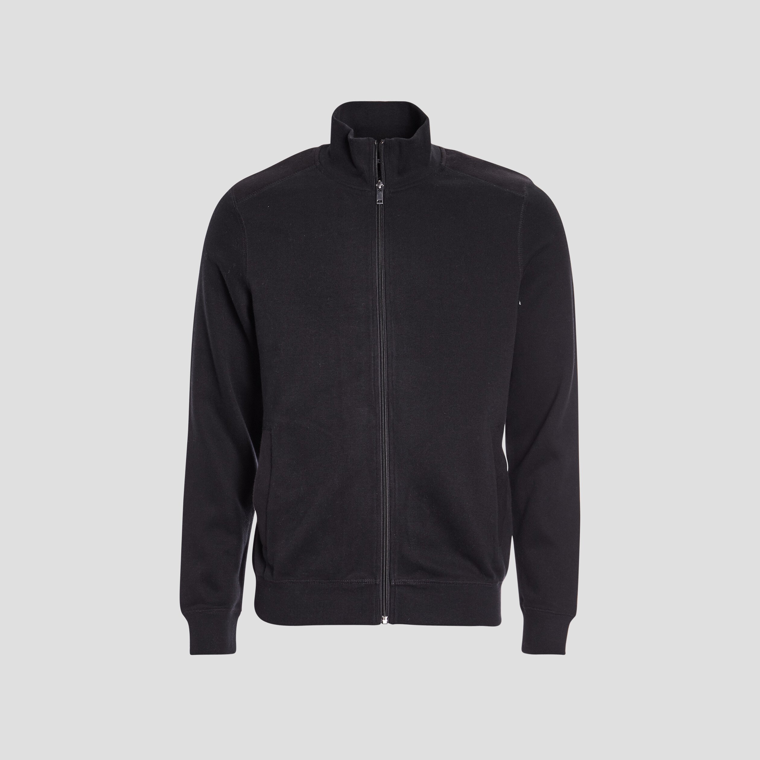 Gilet zippé avec col montant noir homme | La Halle
