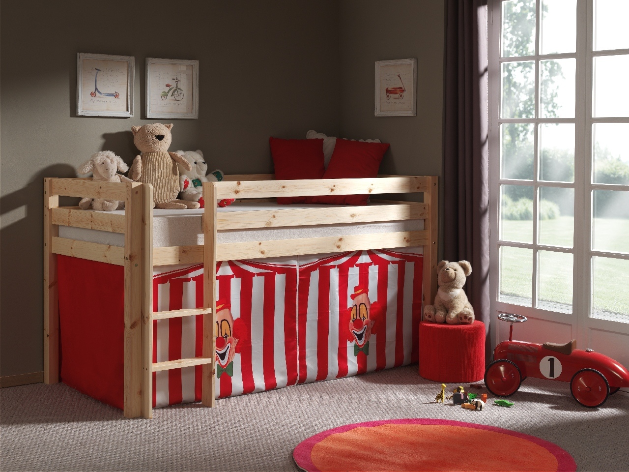VIPACK Spielbett Pino mit Textilset 