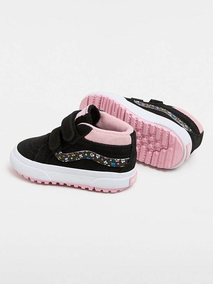 Vans Leder-Sneakers in Schwarz/ Rosa günstig kaufen