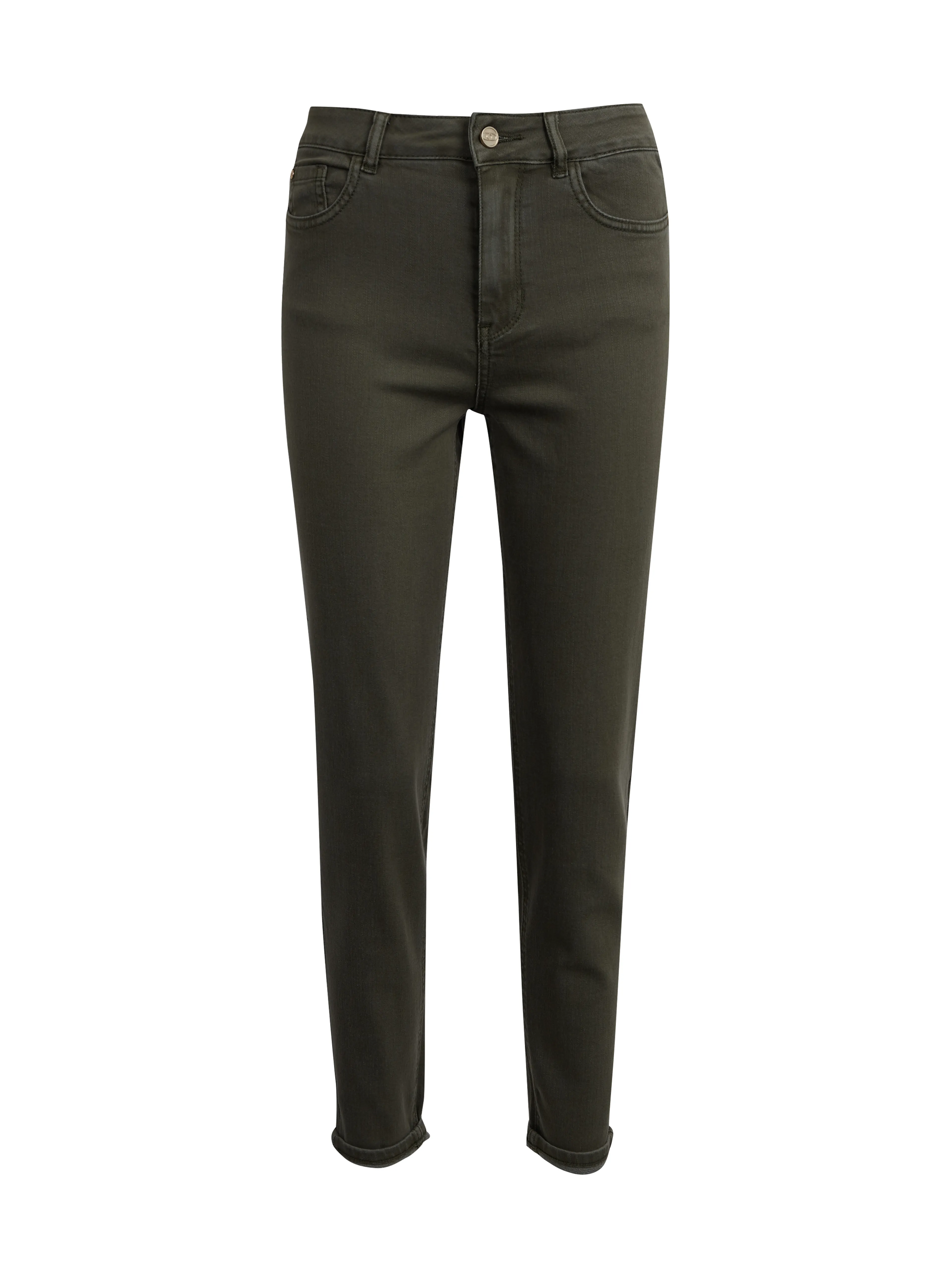 Grüne Cropped Mom Fit Damenjeans ORSAY