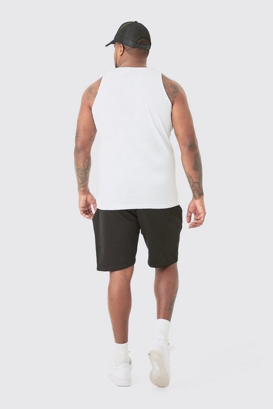 Plus lockere Jersey-Shorts