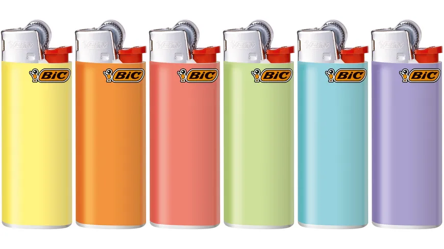 BIC Mini Reibradfeuerzeuge - Verschiedene Pastellfarben 3er Pack