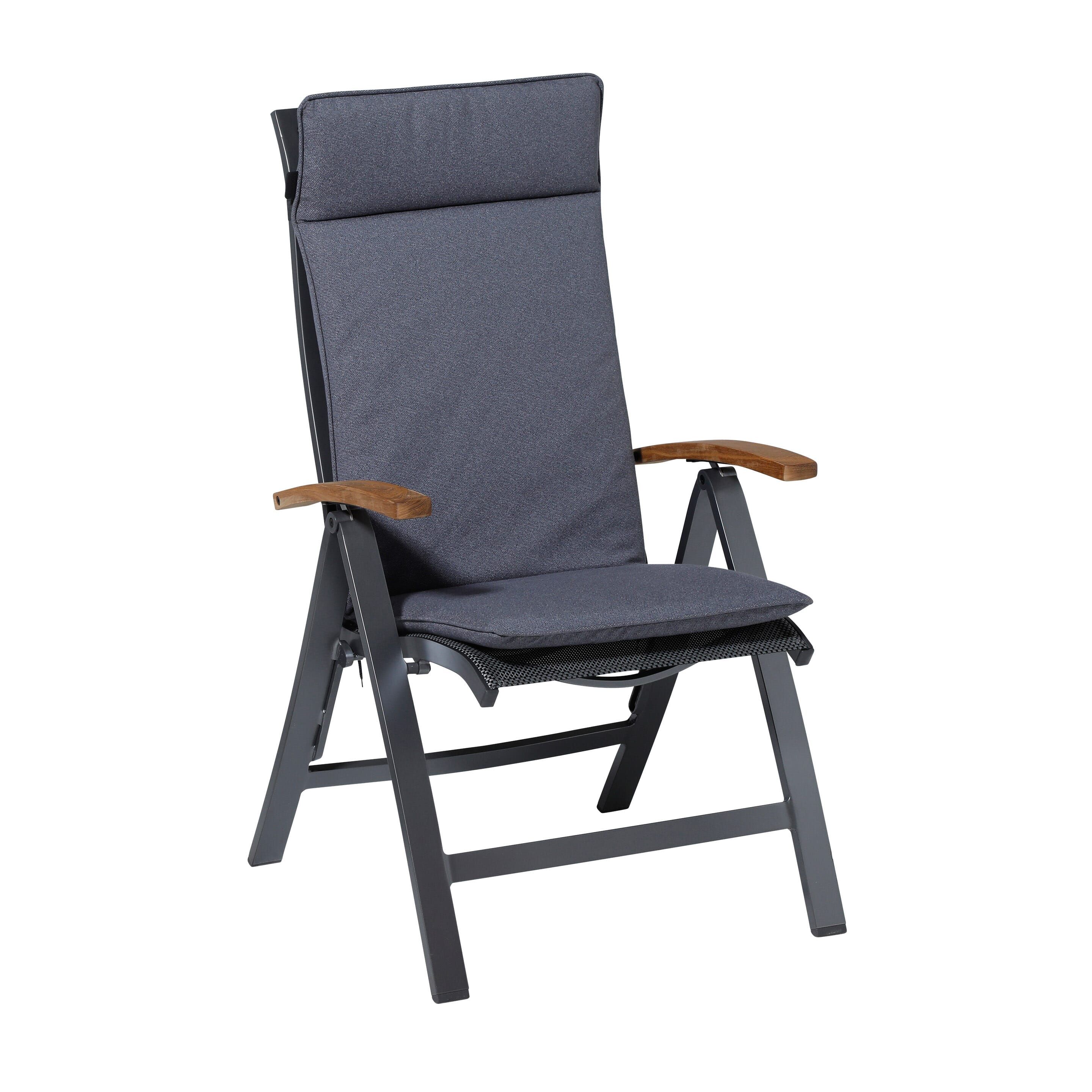Madison Outdoor Manchester Denim Grau 120 x 50 Kissen mit hoher Rückenlehne