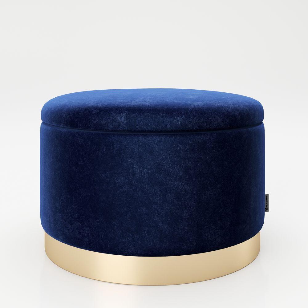 Playboy runder Pouf SUE Blau