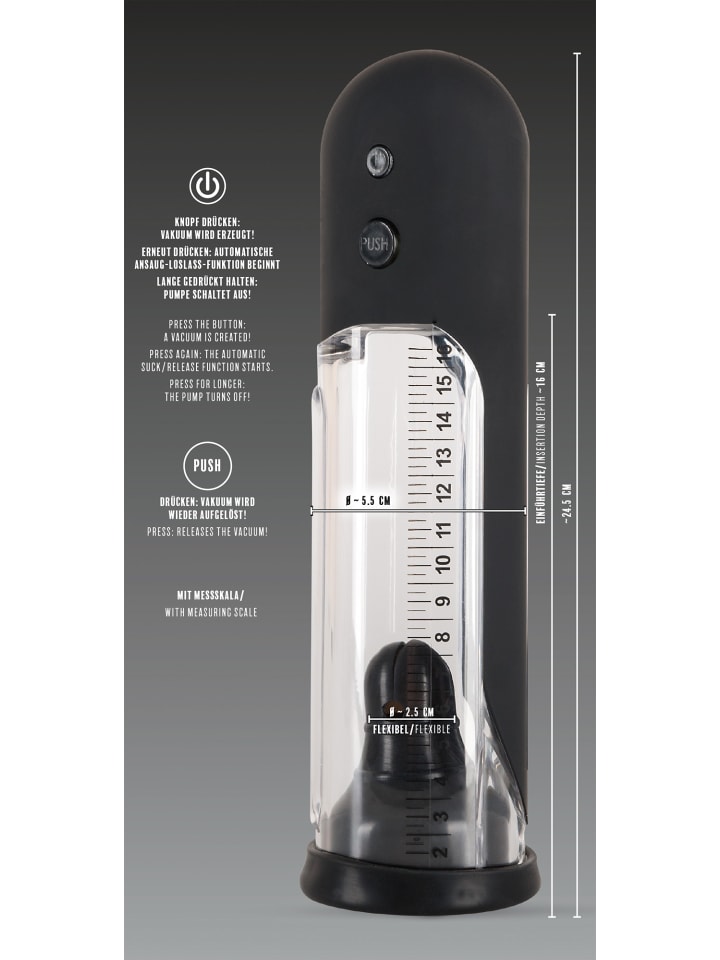 Rebel Penispumpe Automatic Penis Pump in schwarz günstig kaufen onesize