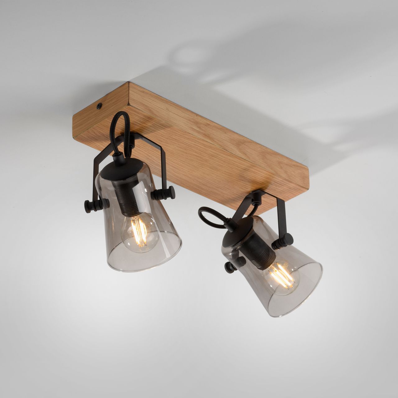 JUST LIGHT Deckenleuchte GREEN LANGSTRÖM, 2x E14/10Watt max., Holz-natur