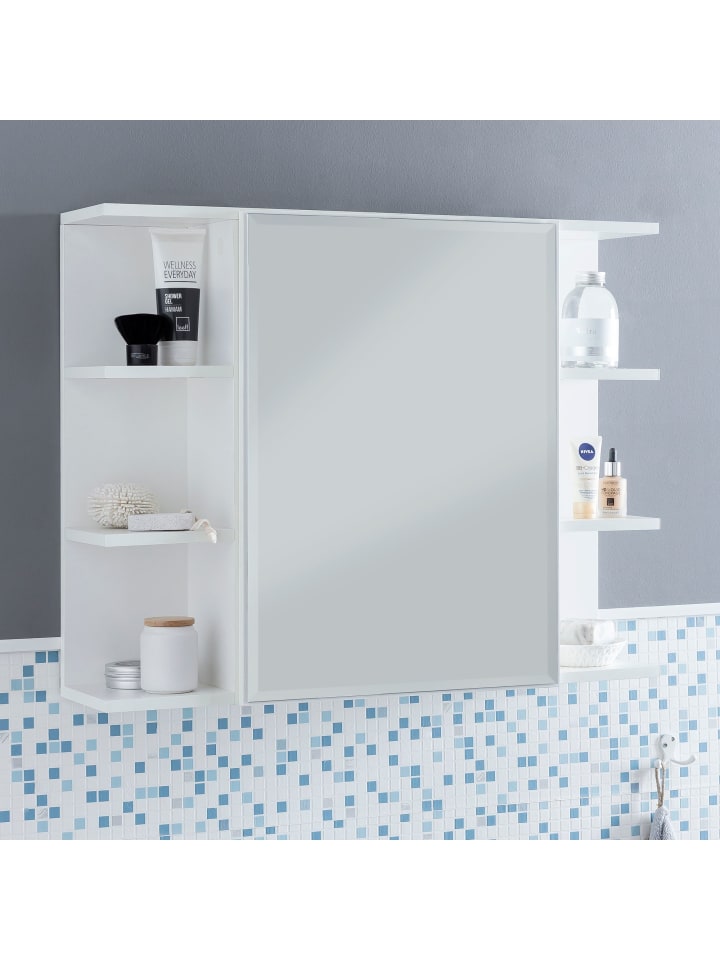 KADIMA DESIGN Hängeschrank | Weiß, 80x64.5x20cm, Spiegel günstig kaufen onesize