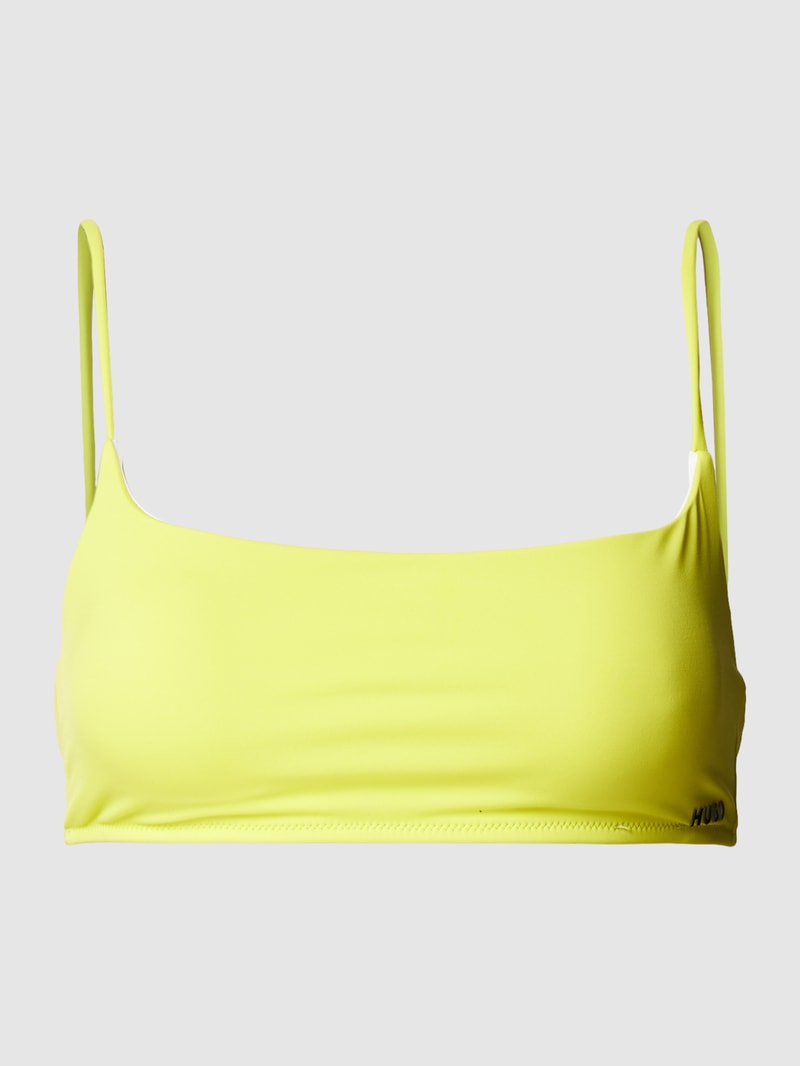 Bralette mit Label-Print Modell 'Bralette Pure' in gelb