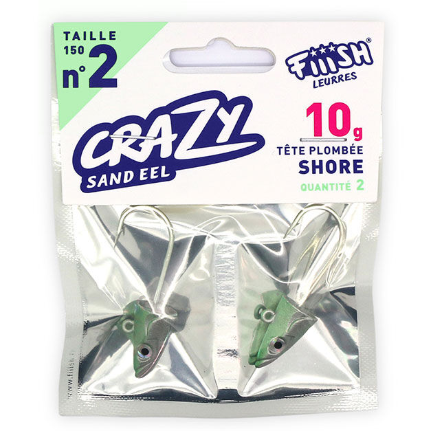 Tete plombee fiiish crazy sand eel 150 shore 10g (x2)