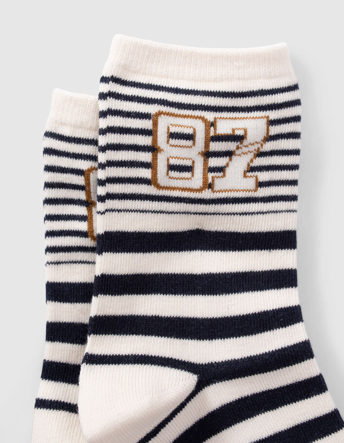 Chaussettes marine, blanches et grises garçon