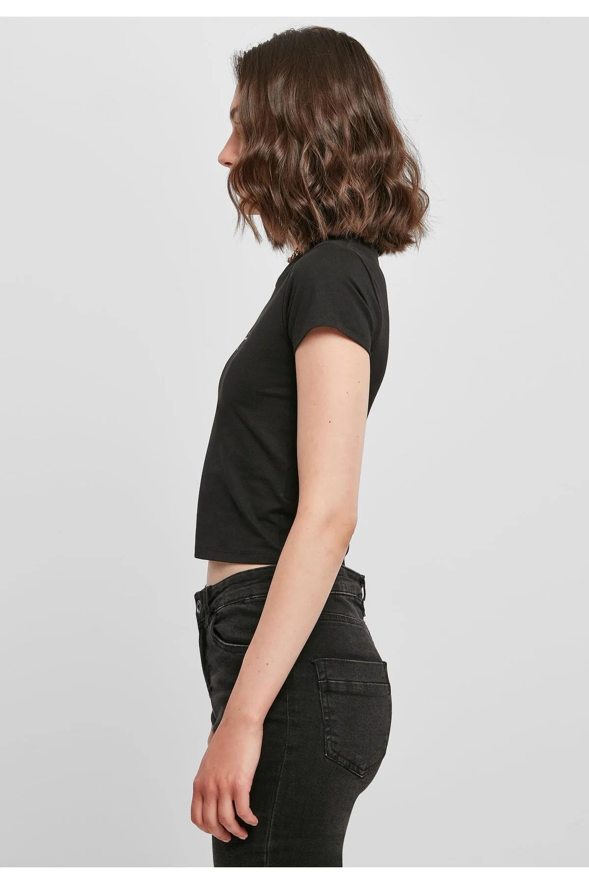 KARL KANI  Damen KKWQ22002BLK SMALL SIGNATURE SHORT TEE BLK