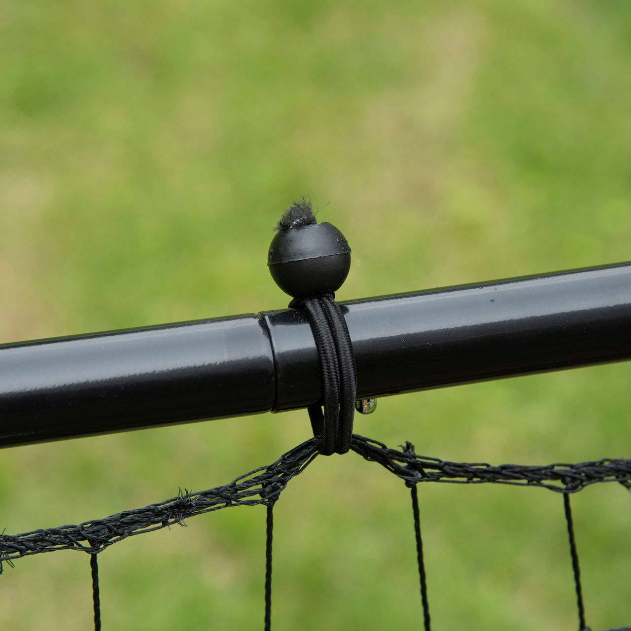 HOMCOM Fußball Rebounder Kickback Tor Rückprallwand Netz für Baseball Fußball Fußballtor für Training Verstellbarer Winkel Metallrohr PE Gewebe 96 x 80 x 96 cm Schwarz