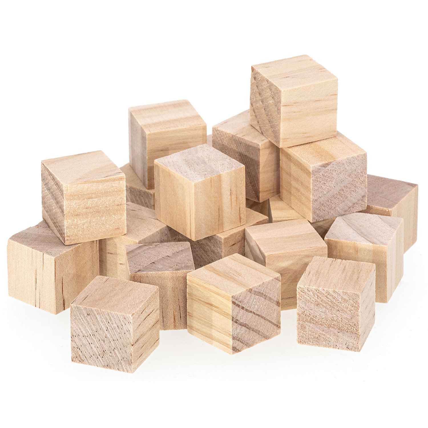 Holz-Würfel, 2 x 2 x 2 cm, 20 Stück