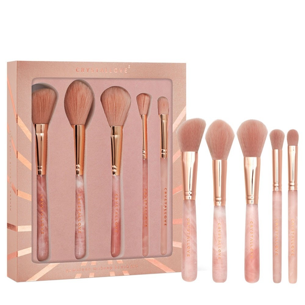 Rose Quartz Makeup Brushes Set