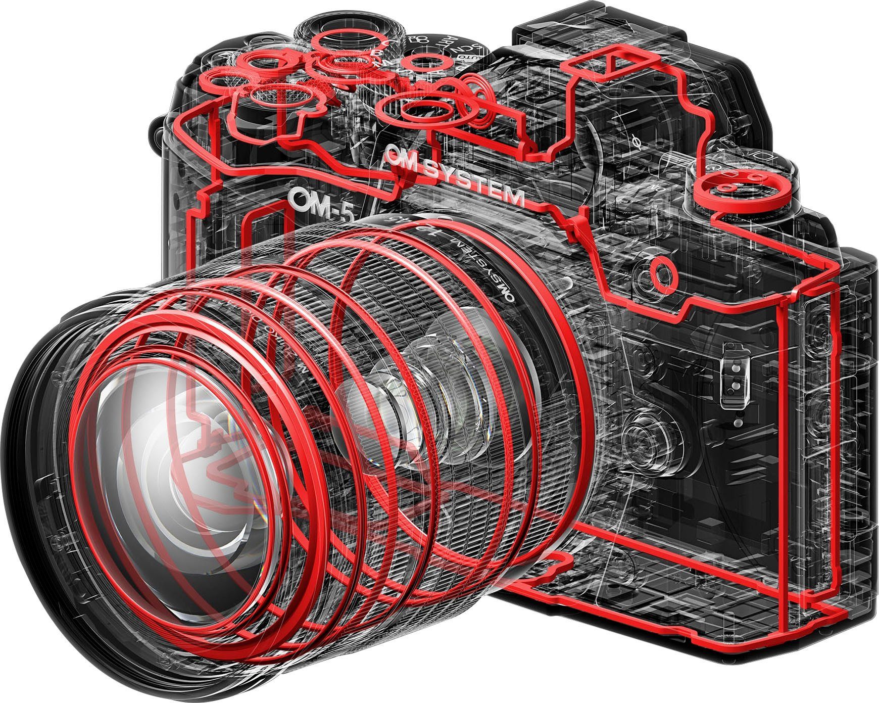 Olympus OM-5 1245 Kit Systemkamera (M.Zuiko Digital ED 12‑45mm F4 PRO, 20,4 MP, Bluetooth, WLAN (Wi-Fi)