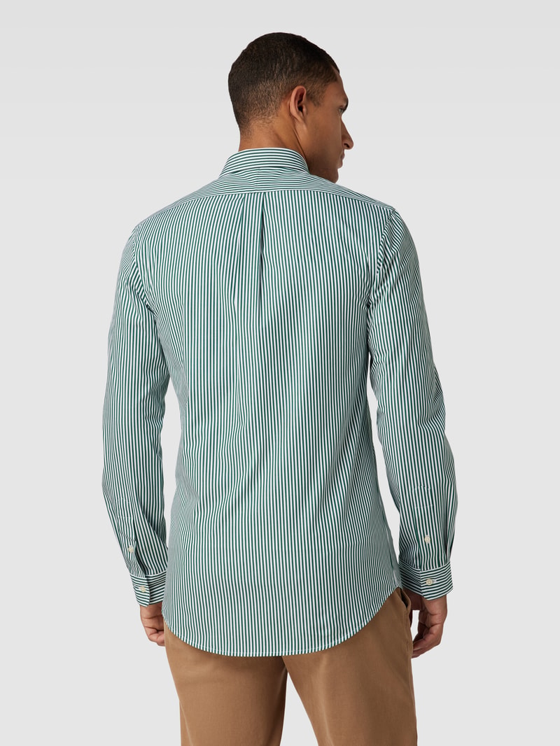 Slim Fit Freizeithemd mit Button-Down-Kragen in hellgrün