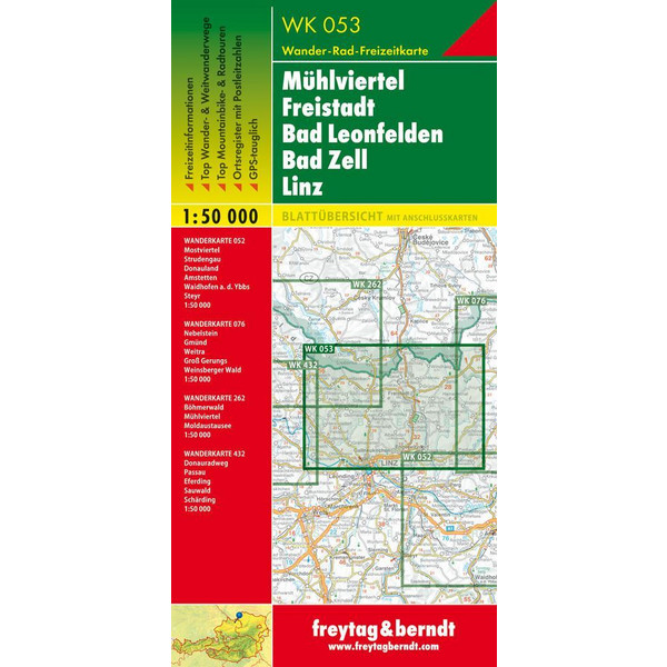 Mühlviertel - Freistadt - Bad Leonfelden - Bad Zell - Linz 1 : 50.000 - Wanderkarte