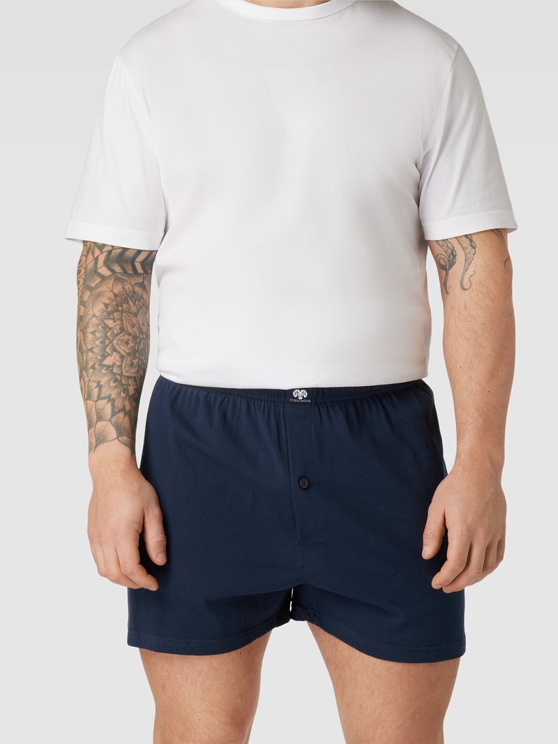 PLUS SIZE Boxershorts mit Knopfverschluss im 2er-Pack in marineblau