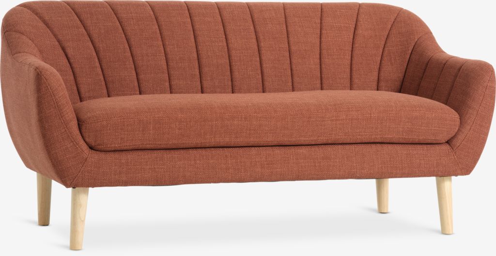 Sofa EGEDAL EGEDAL 2,5-osobowa tkanina z terakoty/w kolorze dębu