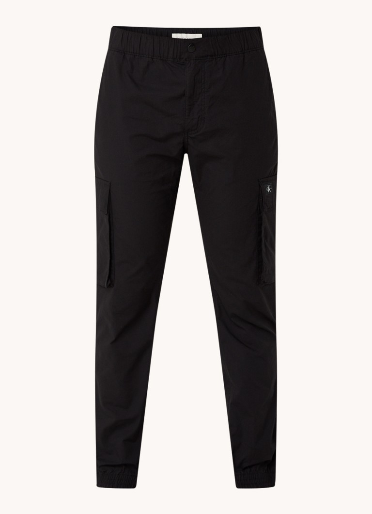 Calvin Klein skinny fit cargo pants with logo and side pockets