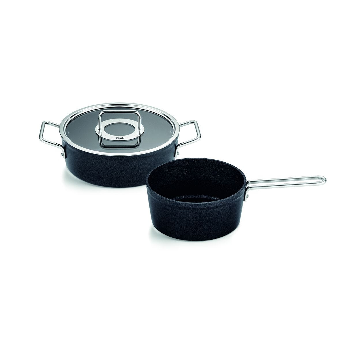 Adamant® Topfset 2-tlg. mit Glasdeckel und Stielkasserolle