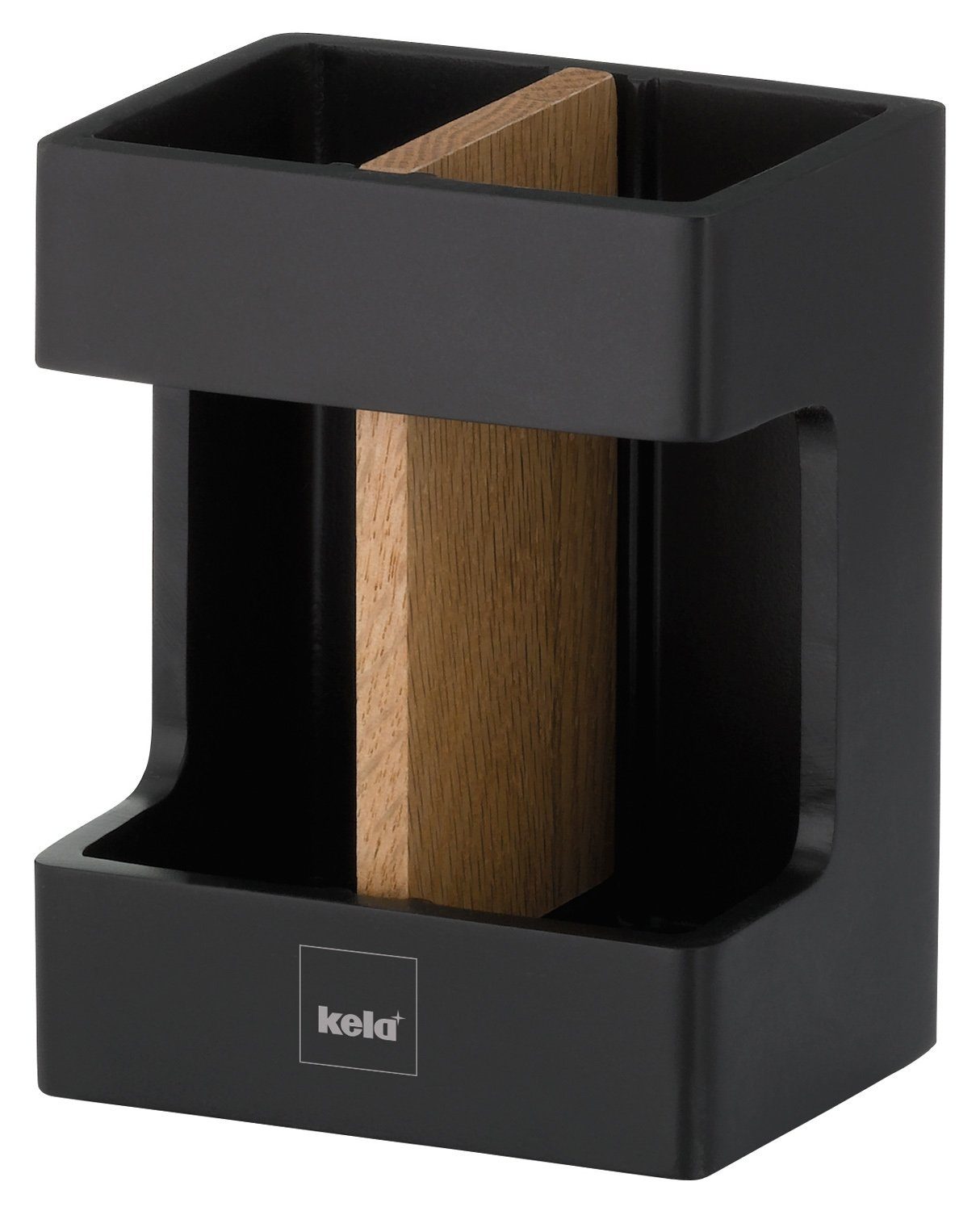 kela Auflaufform Zahnbürstenhalter CUBE, Schwarz, B 9 cm, Polyresin
