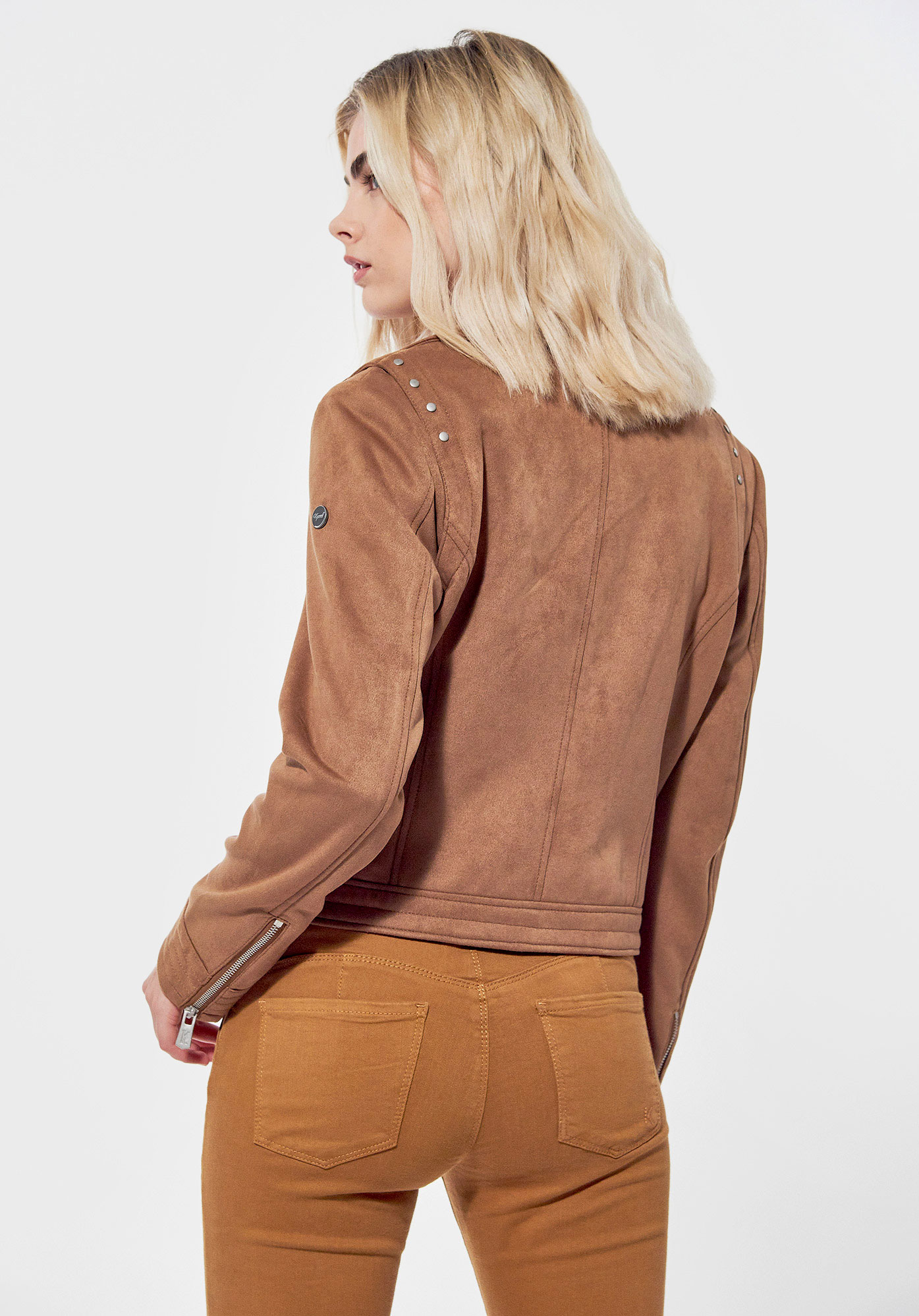 FREON  Veste régular marron Femme, style motard