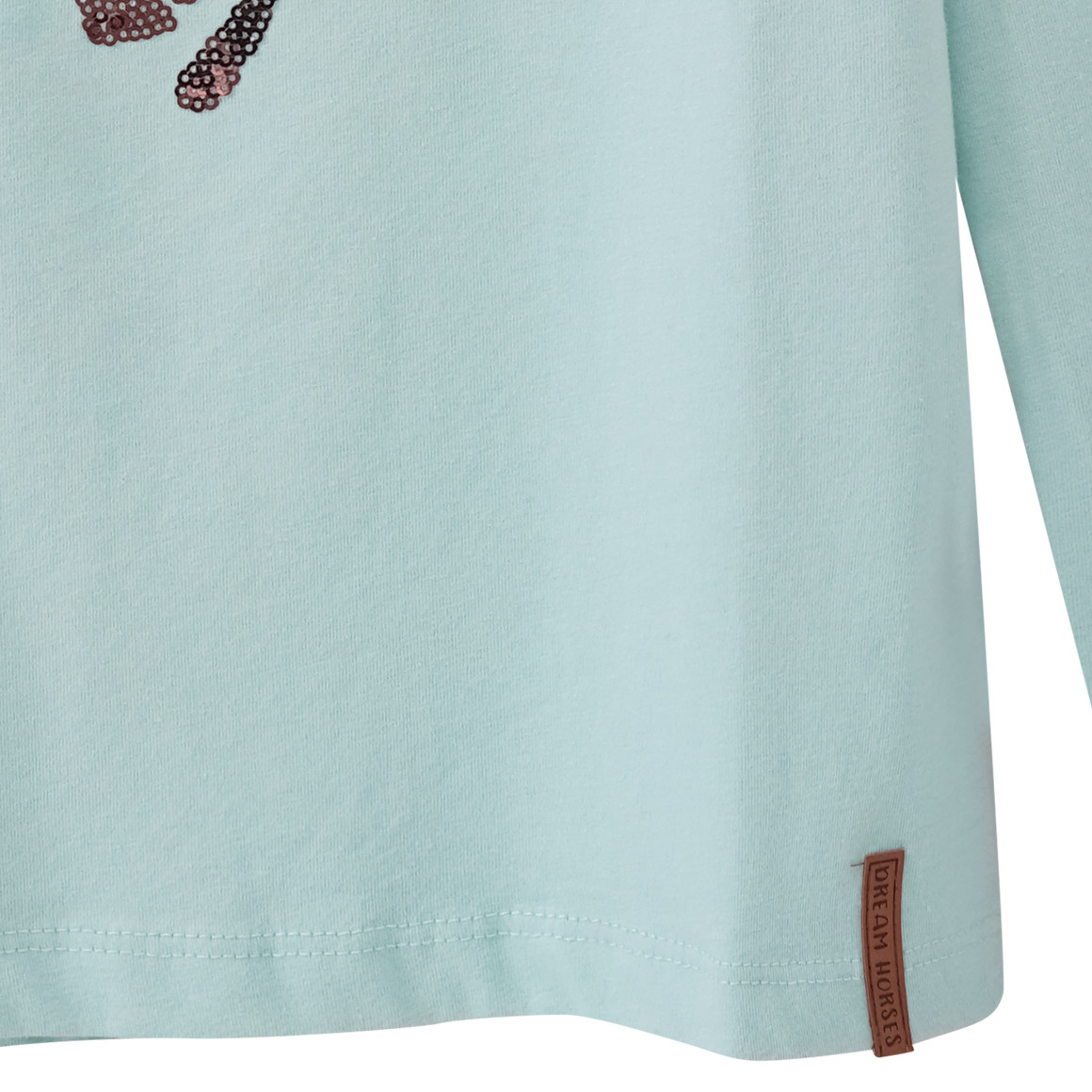 Mädchen Langarmshirt mit Pferde-Print