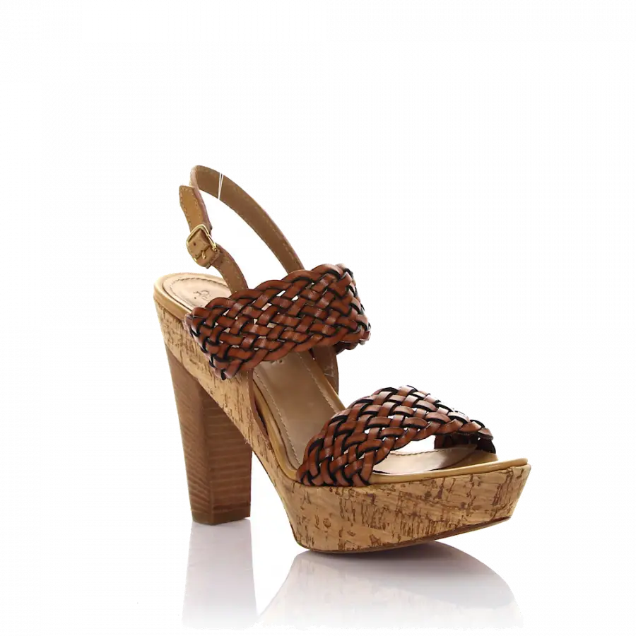 Rossano Bisconti - Plateausandalen Geflochten braun - beige