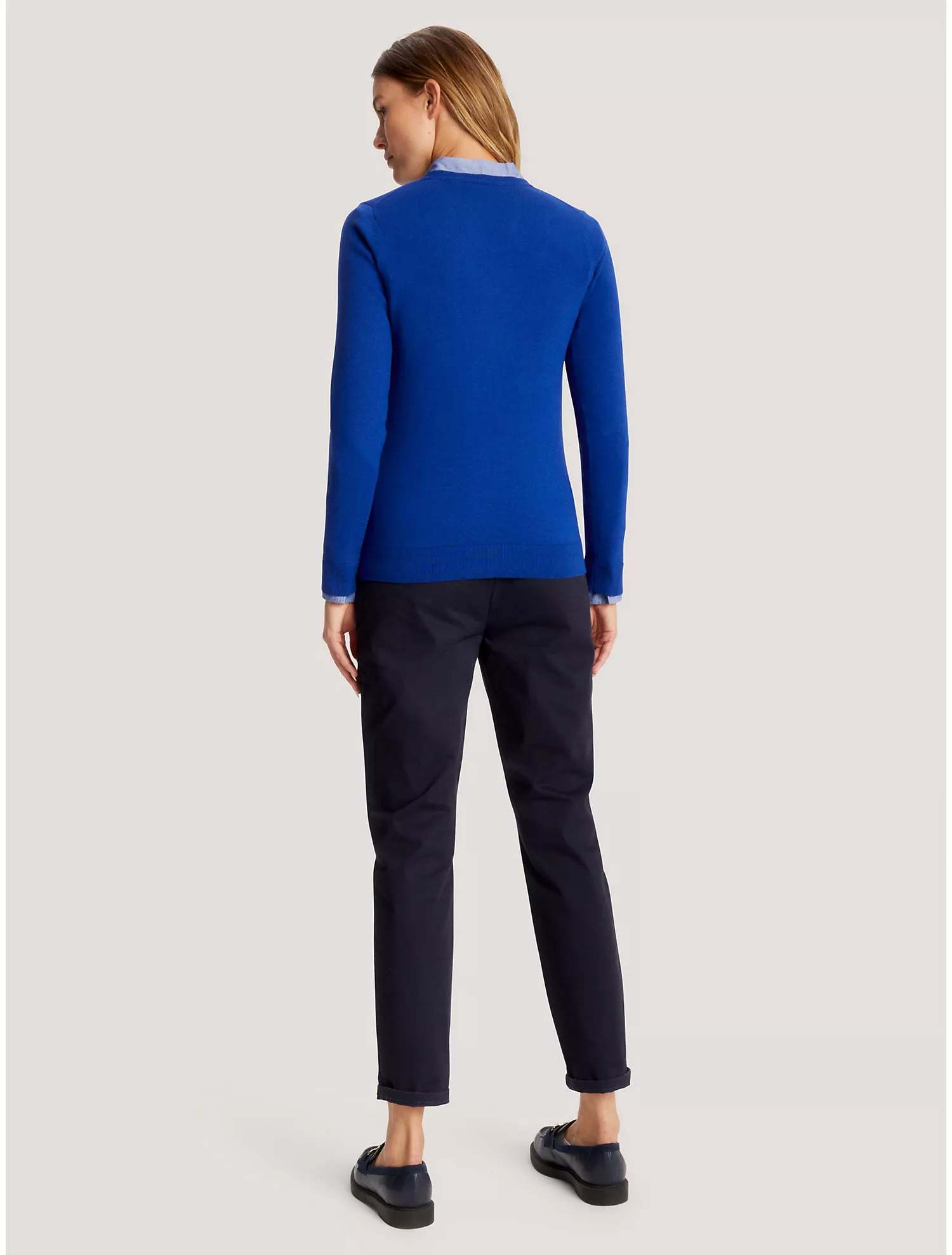 Solid V-Neck Sweater