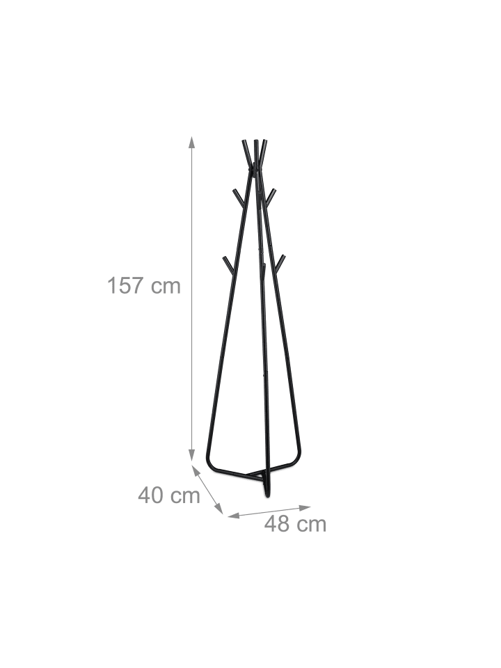 relaxdays Garderobenständer - (B)40 x (H)157 x (T)48 cm günstig kaufen onesize