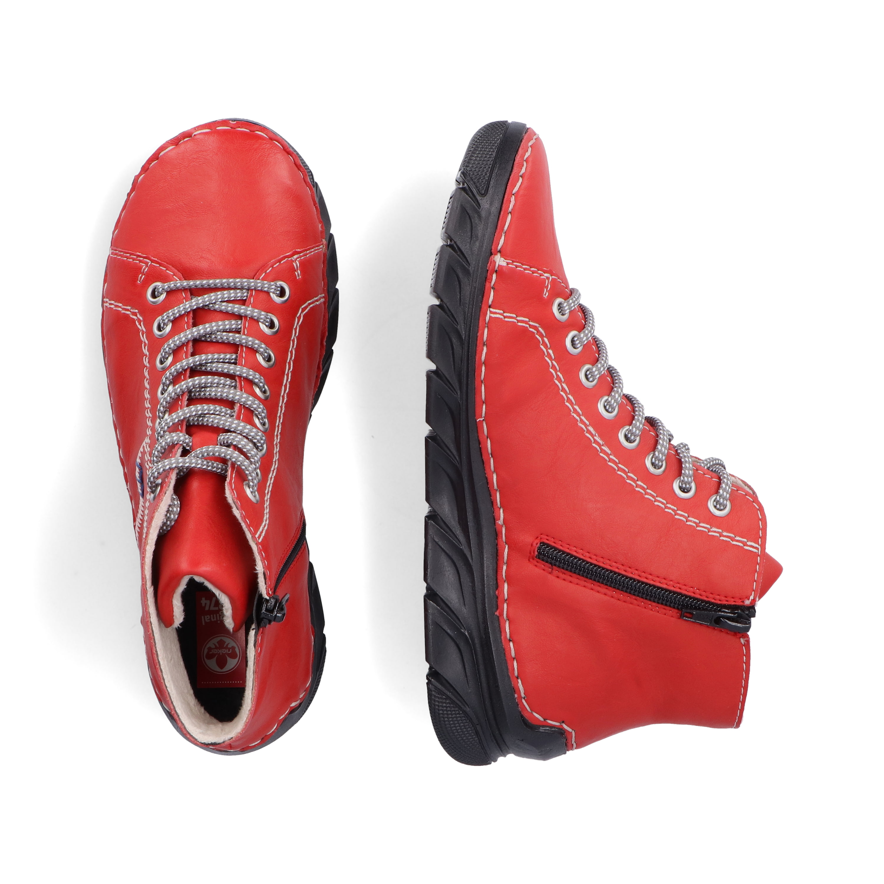 Rieker Damen Schnürschuhe feuerrot